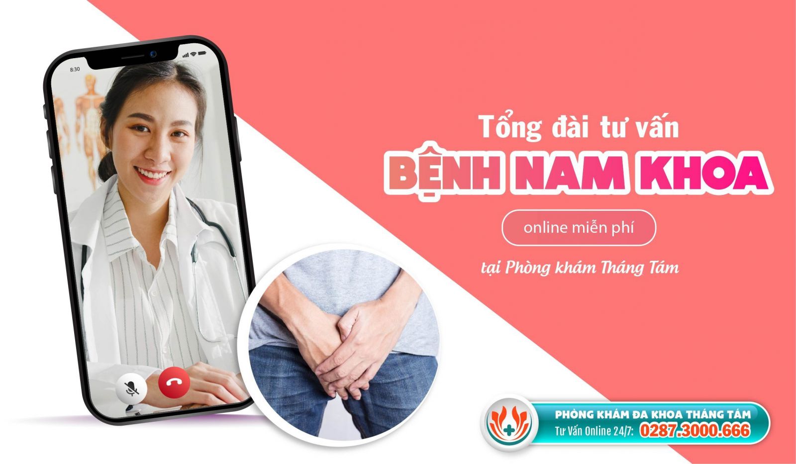 Tư vấn nam khoa online tại Phòng khám Đa khoa Tháng Tám 